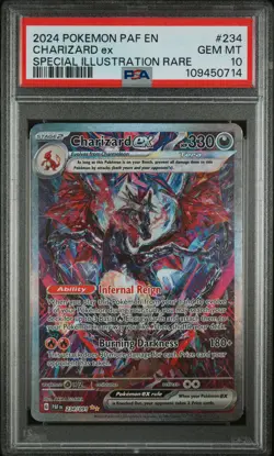 2024 POKEMON PAF EN-PALDEAN FATES SPECIAL ILLUSTRATION RARE CHARIZARD EX PSA 10 - Image 1