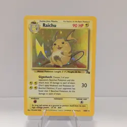 Pokemon TCG Raichu 14/62 Fossil Holo Rare Unlimited 90 HP English - Image 1