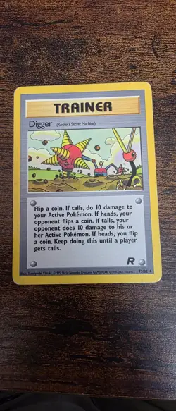 Digger 75/82 Uncommon Team Rocket Pokemon Moderately Played - Image 1
