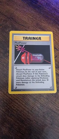 PlusPower 84/102 Uncommon Base Set Unlimited Pokemon Lightly Played - Image 1