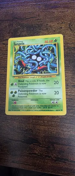 Tangela 66/102 Common Base Set Unlimited Pokemon Lightly Played - Image 1