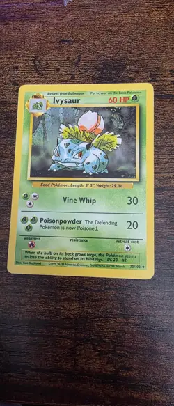 Ivysaur 30/102 Uncommon Base Set Unlimited Pokemon Near Mint - Image 1