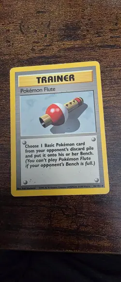 Pokemon Flute 86/102 Uncommon Base Set Unlimited Pokemon Lightly Played - Image 1