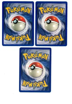 POKEMON BASE SET SHADOWLESS GRASS LOT OF 3 MP VINTAGE BULBASAUR NIDORAN TANGELA - Image 2