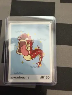 Gyradouche (Gyarados) #130 - Set Hit Holo - Gen 1 Pookiemoot Fan Art - Pokemon - Image 1