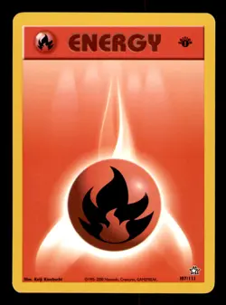 Fire Energy 107/111 Neo Genesis Pokemon 1st Edition Near Mint - Image 1
