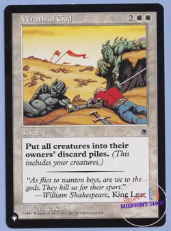 Wrath of God MTG MISPRINT Printed with a different white mana symbol - Image 1