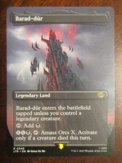 Magic The Gathering Lord of the Rings BARAD-DUR Borderless MTG 0340 - Image 1