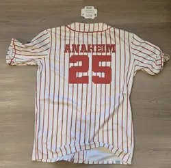 G1N 2025 Pokemon World Championships Medium Varsity Baseball Jersey Anaheim Worl - Image 2