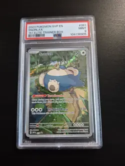 2023 POKEMON SVP EN-SV BLACK STAR PROMO 151 ELITE TRAINER BOX #051 SNORLAX PSA 9 - Image 1