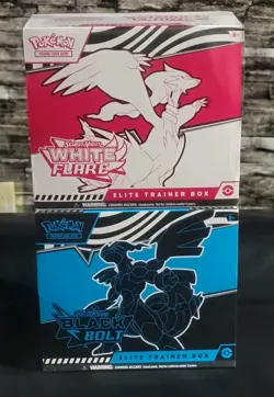 Pokemon Black Bolt and White Flare ETB Elite Trainer Box Factory Sealed Set Of 2 - Image 1