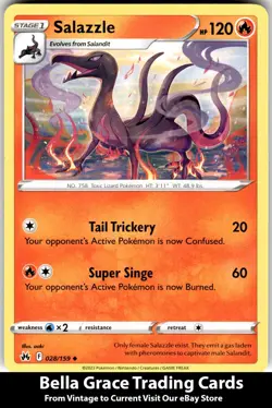 Salazzle #028/159 Crown Zenith Pokemon Uncommon - Image 1