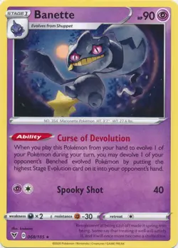 Banette SWSH Vivid Voltage 068/185 Regular Rare 2020 Pokemon TCG LP - Image 1
