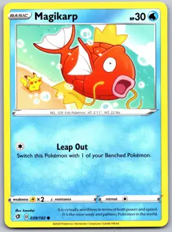 Magikarp 039/192 Common Rebel Clash Pokemon Near Mint - Image 1