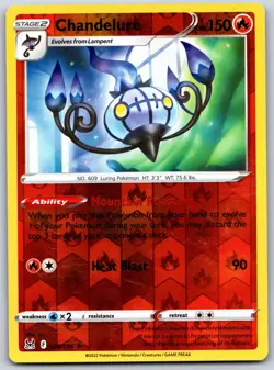 Chandelure 026/196 Holo Rare Lost Origin Pokemon Reverse Holo Moderately Played - Image 1