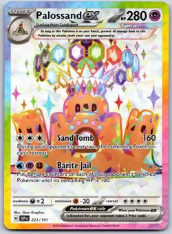 Palossand ex 221/191 Ultra Rare Surging Sparks Pokemon Near Mint - Image 1