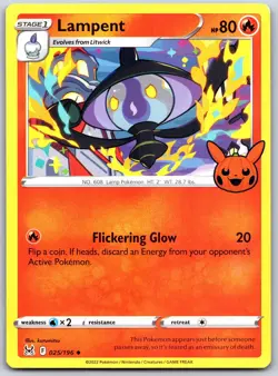 Lampent 025/196 Uncommon Trick or Trade BOOster 2023 Pokemon Near Mint - Image 1