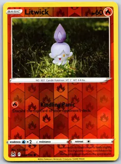 Litwick 024/196 Common Lost Origin Pokemon Reverse Holo Near Mint - Image 1
