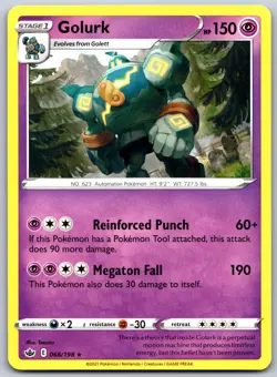 Golurk 066/198 Rare Chilling Reign Pokemon Near Mint - Image 1