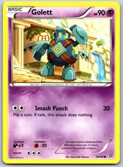 Golett 34/98 Common Ancient Origins Pokemon Near Mint - Image 1