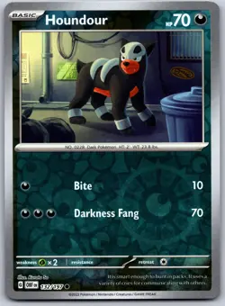 Houndour 132/197 Common Obsidian Flames Pokemon Reverse Holo Near Mint - Image 1