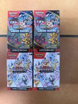 Pokemon Booster Bundle Lot Prismatic Evo X2 Chaos Rising 2x Factory Sealed Boxes - Image 1