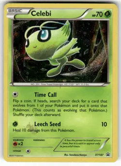 Celebi XY187 Holo Promo XY Promo Pokemon Lightly Played - Image 1