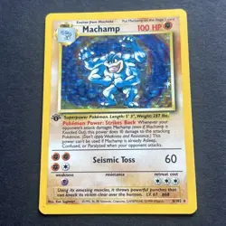 Machamp 8/102 Holo Base set WOTC Pokemon 1st Edition Holo LP fast shipping - Image 2