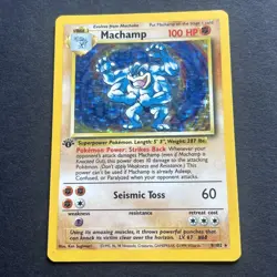 Machamp 8/102 Holo Base set WOTC Pokemon 1st Edition Holo LP fast shipping - Image 3