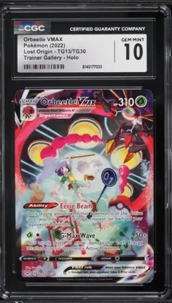 2022 Pokemon Lost Origin Orbeetle VMAX #TG13 CGC 10 - Image 1