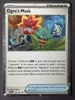Pokemon Ogre's Mask Twilight Masquerade #159/167 Promo Cosmos Holo Near Mint - Image 2