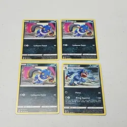 Croagunk 109/195 and Toxicroak 110/195 Silver Tempest Uncommon Pokemon X4 - Image 3