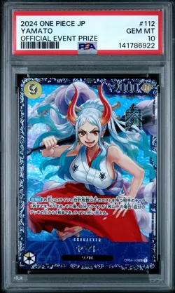 2024 ONE PIECE JAPANESE PROMOS OFFICIAL EVENT PRIZE #112 YAMATO PSA 10 - Image 1