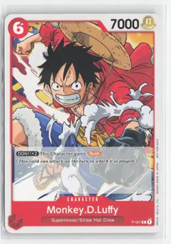 Monkey.D.Luffy (Super Pre-Release) [Participant] P-001 One Piece Promotion Cards - Image 1