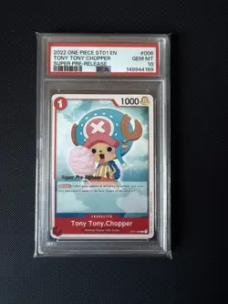 2022 ONE PIECE SUPER PRE RELEASE ST01-006 TONY TONY CHOPPER - PSA 10 - Image 1