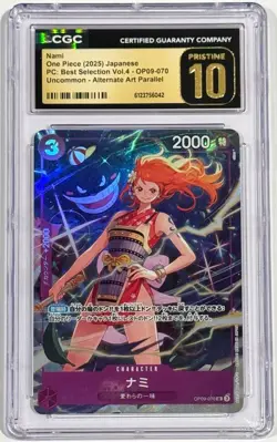 2025 One Piece Nami OP09-070 Alternate Art CGC 10 Pristine Premium Best Japanese - Image 3