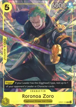 Roronoa Zoro (Illus. Box Vol3) OP07-113 One Piece Promo Foil NM Sealed - Image 1