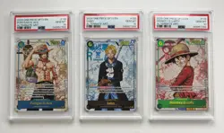 One Piece Sequential Ace Sabo Luffy PSA 10 OP13 English - Image 1