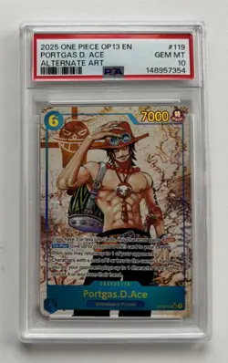 One Piece Sequential Ace Sabo Luffy PSA 10 OP13 English - Image 2