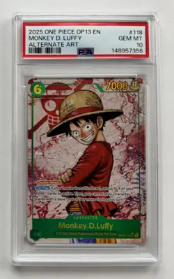 One Piece Sequential Ace Sabo Luffy PSA 10 OP13 English - Image 3