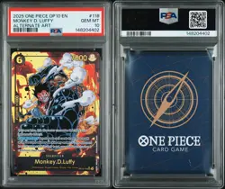 2025 ONE PIECE ROYAL BLOOD OP10-118 MONKEY D. LUFFY ALT ART SEC PSA 10 - Image 1
