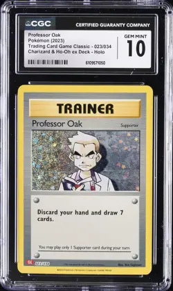 2023 POKEMON TRADING CARD GAME CLASSIC #23 PROFESSOR OAK CGC 10 GEM MINT - Image 1