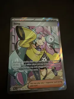NM Iono 254/193 Pokemon TCG Paldea Evolved Holo Ultra Rare Full Art Card - Image 1