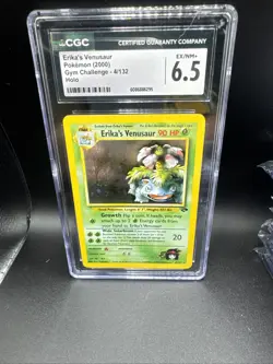 Erika's Venusaur 4/132 Gym Challenge Holo Pokemon Card CGC 6.5 Ex/NM+ - Image 1