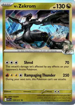 N's Zekrom 155/217 ME: Ascended Heroes Pokemon Card TCG - Image 1