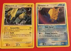 Pokemon Cards Manectric Arceus 22/99 And Omastar 23/99 Non-Holo Rare NM - Image 1