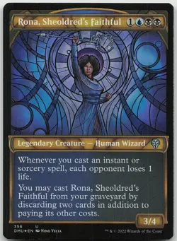 Rona, Sheoldred's Faithful Textured Foil 356 Uncommon Dominaria United NM MTG - Image 1