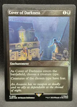 MTG Cover of Darkness R Assassin's Creed #201 Etched Foil - Image 1