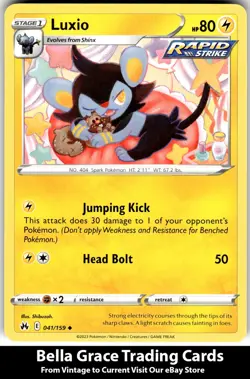 Luxio #041/159 Crown Zenith Pokemon Uncommon Regular - Image 1