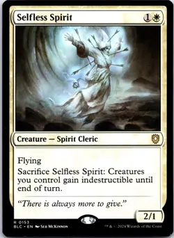Selfless Spirit 153 Rare Commander: Bloomburrow Magic: The Gathering Near Mint - Image 1